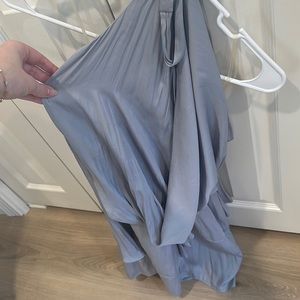 Open back halter dress